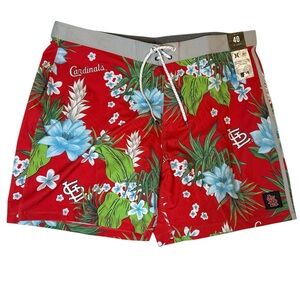Hurley Red Floral Hawaiian Men's Swim Shorts